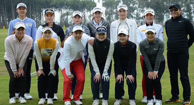 Güney Koreli golfçüler Serik te kampa girdi