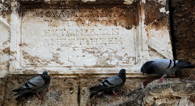 Güvercinler, Hadrianus Kapısı nı mesken tuttu