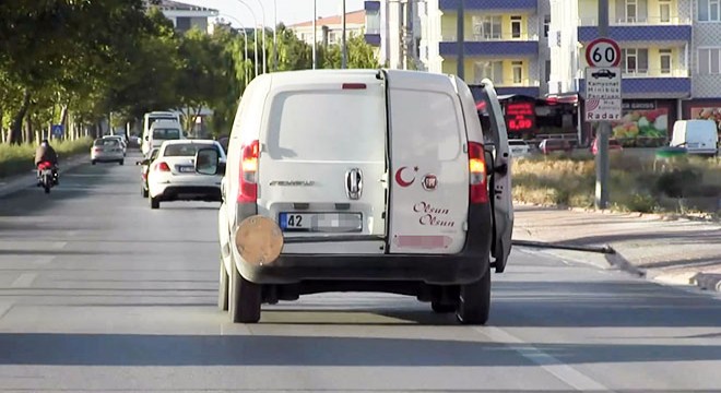 Hafif ticari araçta tehlikeli taşıma