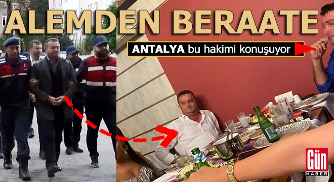 Hakimle, serbest bıraktığı adam içki masasında