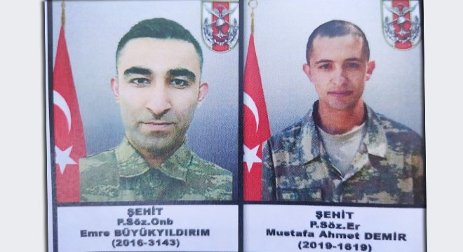 Hakkari şehidi 2 asker, törenle memleketlerine uğurlandı