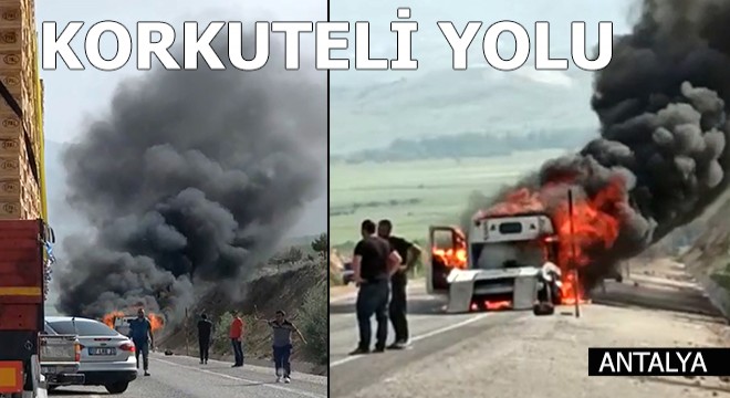 Hareket halindeyken alev alan çekici kamerada