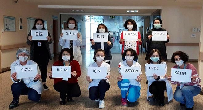 Hastane personelinden 'Evde kalın' çağrısı