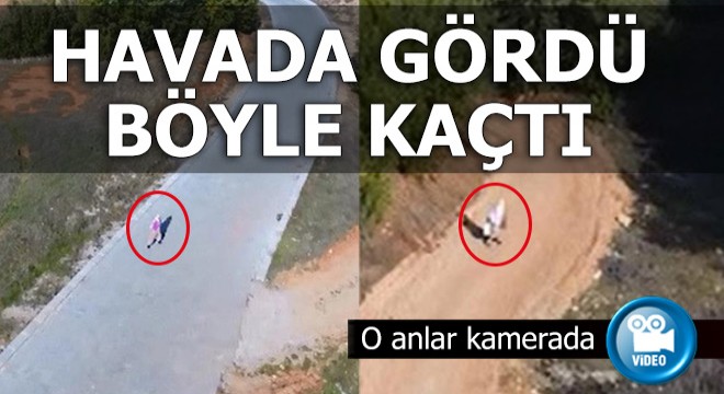 Havada gördü böyle kaçtı