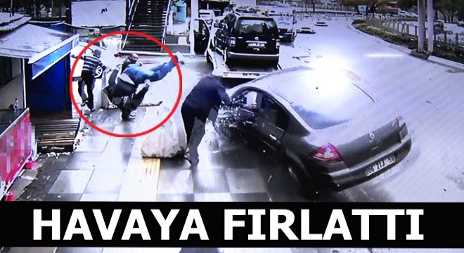 Havaya böyle fırladı