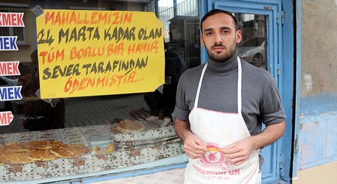 Hayırsever, mahallelinin borçlarını kapattı