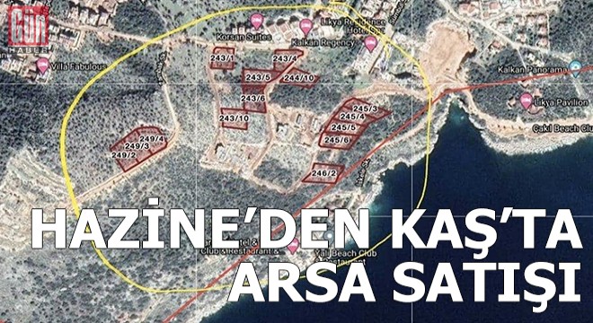 Hazine den Kaş ta arsa satışı