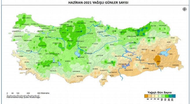 Haziranda yağışlar yüzde 20 arttı