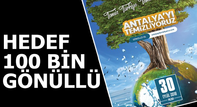 Hedef 100 bin gönüllü