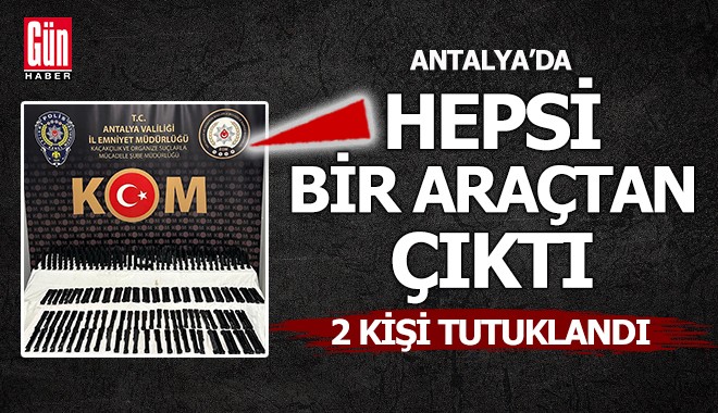 Hepsi bir araçtan çıktı; 2 kişi tutuklandı