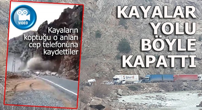 Heyelan anı cep telefonuna kaydedildi