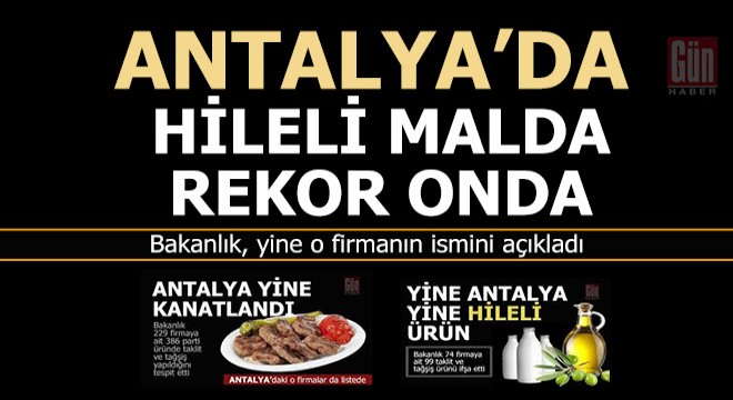 Hileli malda Antalya rekoru onda