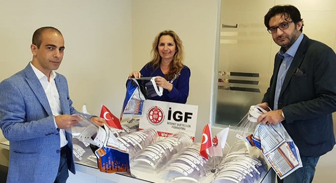 İGF’den gazetecilere siperlik maske desteği