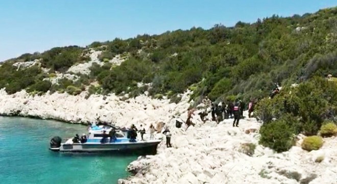 İHA takibiyle 118 kaçak göçmen yakalandı
