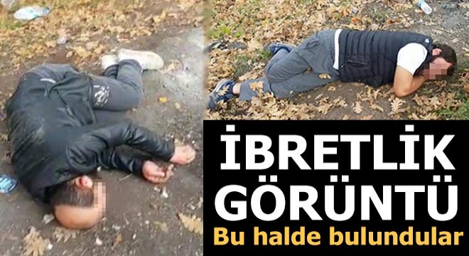 İbretlik görüntü! Ormanda bu halde bulundular...