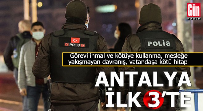 İçişleri Bakanlığı açıkladı; Antalya ilk 3'te yer aldı