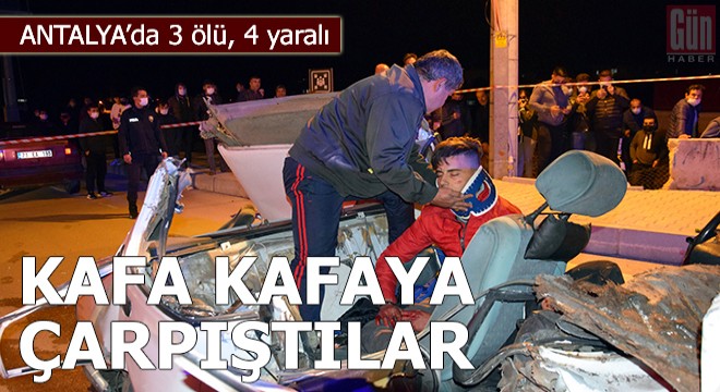 İki otomobil kafa kafaya çarpıştı: 3 ölü, 4 yaralı
