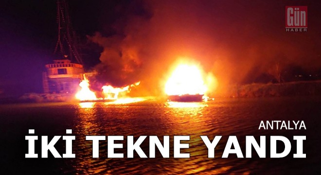 İki tekne yandı