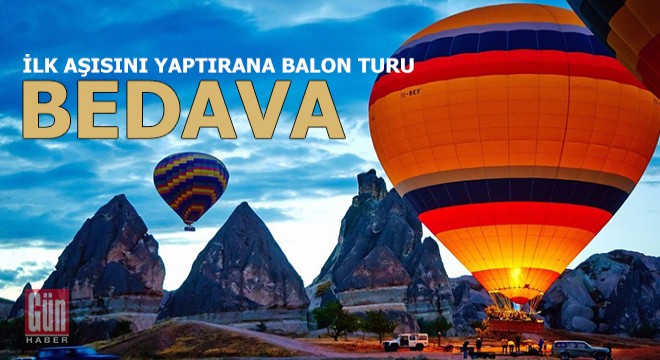 İlk doz aşısını yaptıran 100 kişi balona bedava bindi