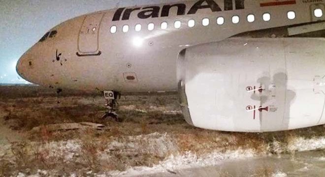 İran da yolcu uçağı pistten çıktı