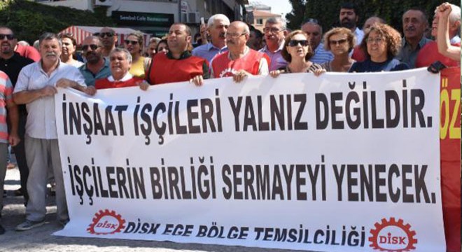 İşçilere DİSK'ten destek