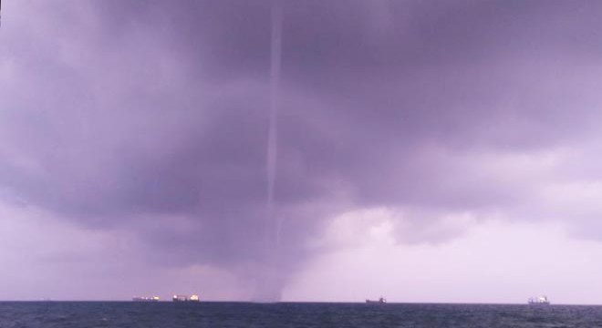 İskenderun açıklarında hortum