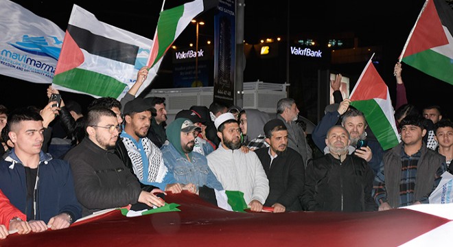 İsrail Konsolosluğu önünde eylem yapıldı