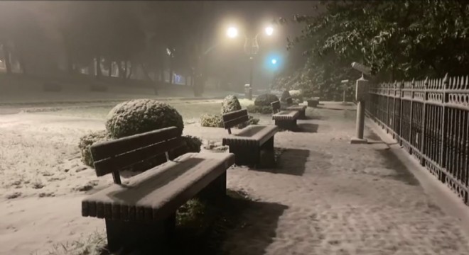 İstanbul'da kar manzarası