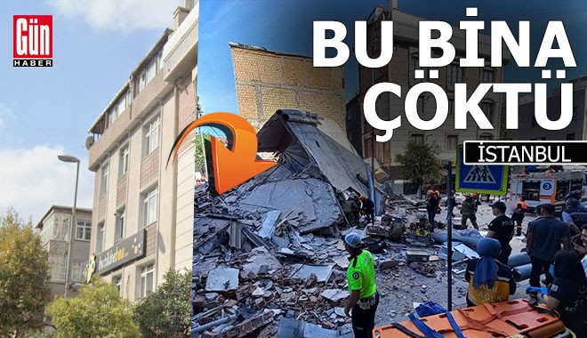 İstanbul'da bu bina çöktü