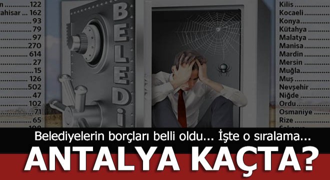 İşte belediyelerin borçları