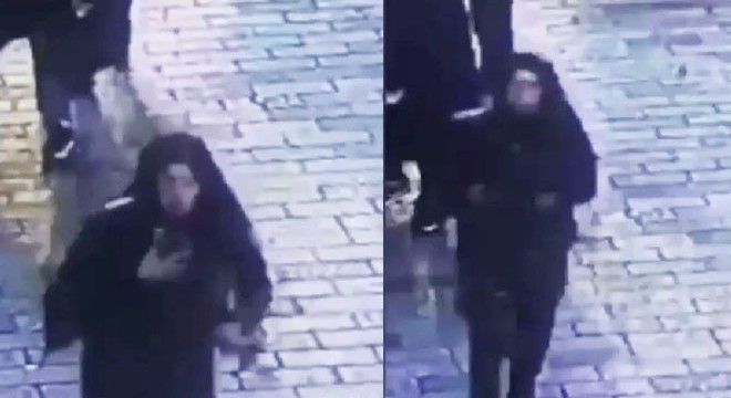 İstiklal Caddesi'nde şüpheli kadının kaçış anı kamerada