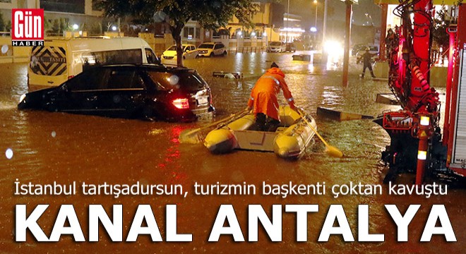 İtfaiye karayolunda botla 4 kişiyi kurtardı