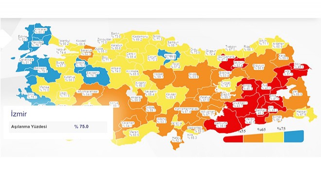 İzmir aşılamada mavi kategoriye girdi