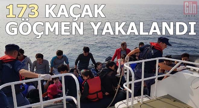 İzmir açıklarında 173 kaçak göçmen yakalandı