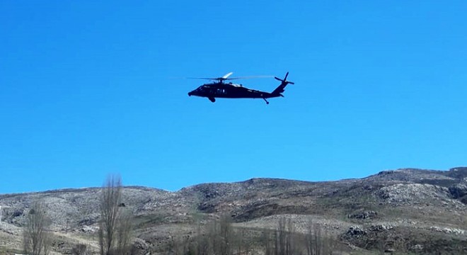 Jandarmadan helikopterli trafik denetimi