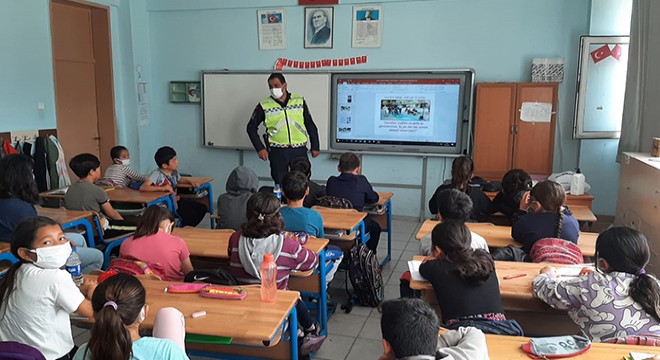 Jandarmadan miniklere trafik eğitimi, polislere ziyaret