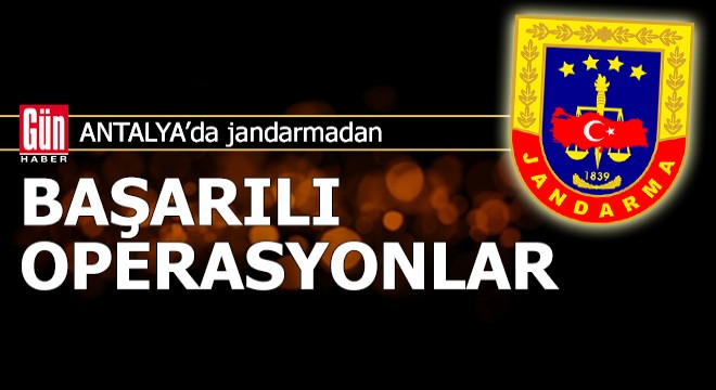 Jandarmadan başarılı operasyonlar