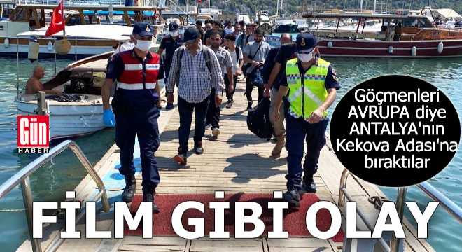 Kaçak göçmenleri 'Avrupa' diye Kekova Adası'na bıraktılar
