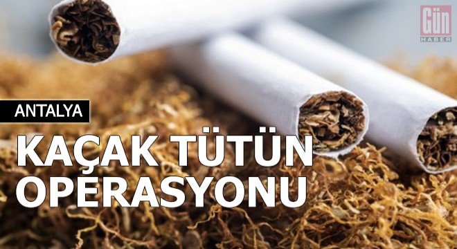 Kaçak tütün operasyonuna 1 gözaltı