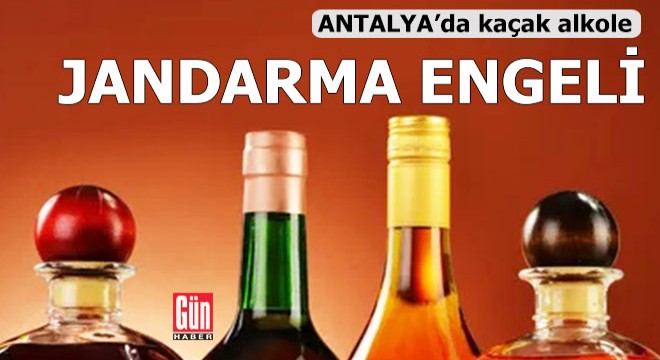 Kaçak alkole jandarma engeli