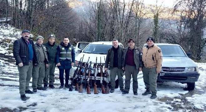 Kaçak avlanan 13 avcıya 51 bin lira ceza