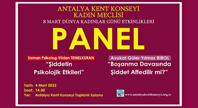 Kadın Meclisi, panel düzenliyor