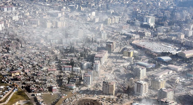 Kahramanmaraş'taki büyük yıkım, havadan görüntülendi