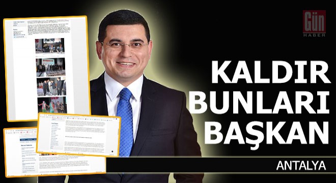Kaldır bunları başkan