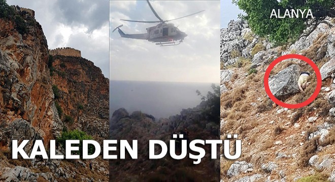 Kale surlarından kayalıklara düşüp öldü
