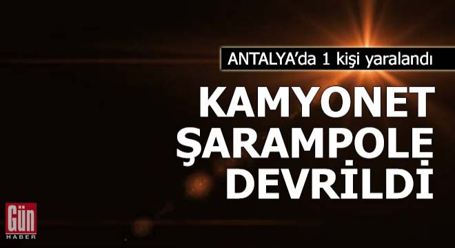 Kamyonet şarampole devrildi: 1 yaralı