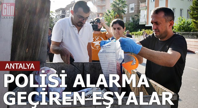 Kanlı eşyalar polisi alarma geçirdi