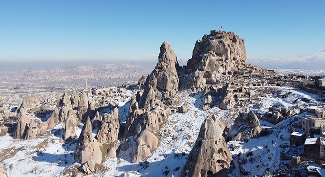 Kar altında bir masal diyarı; Kapadokya