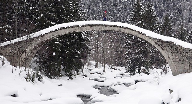 Karadeniz'de kar güzelliği