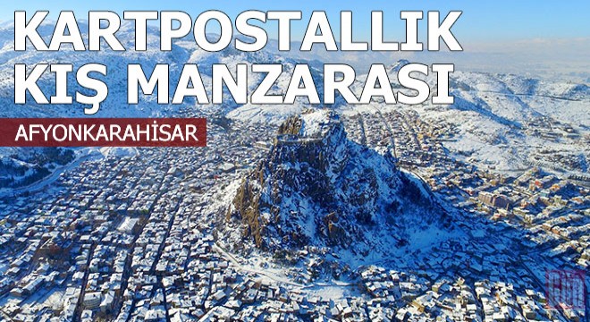 Karahisar Kalesi nde kartpostallık kış manzarası